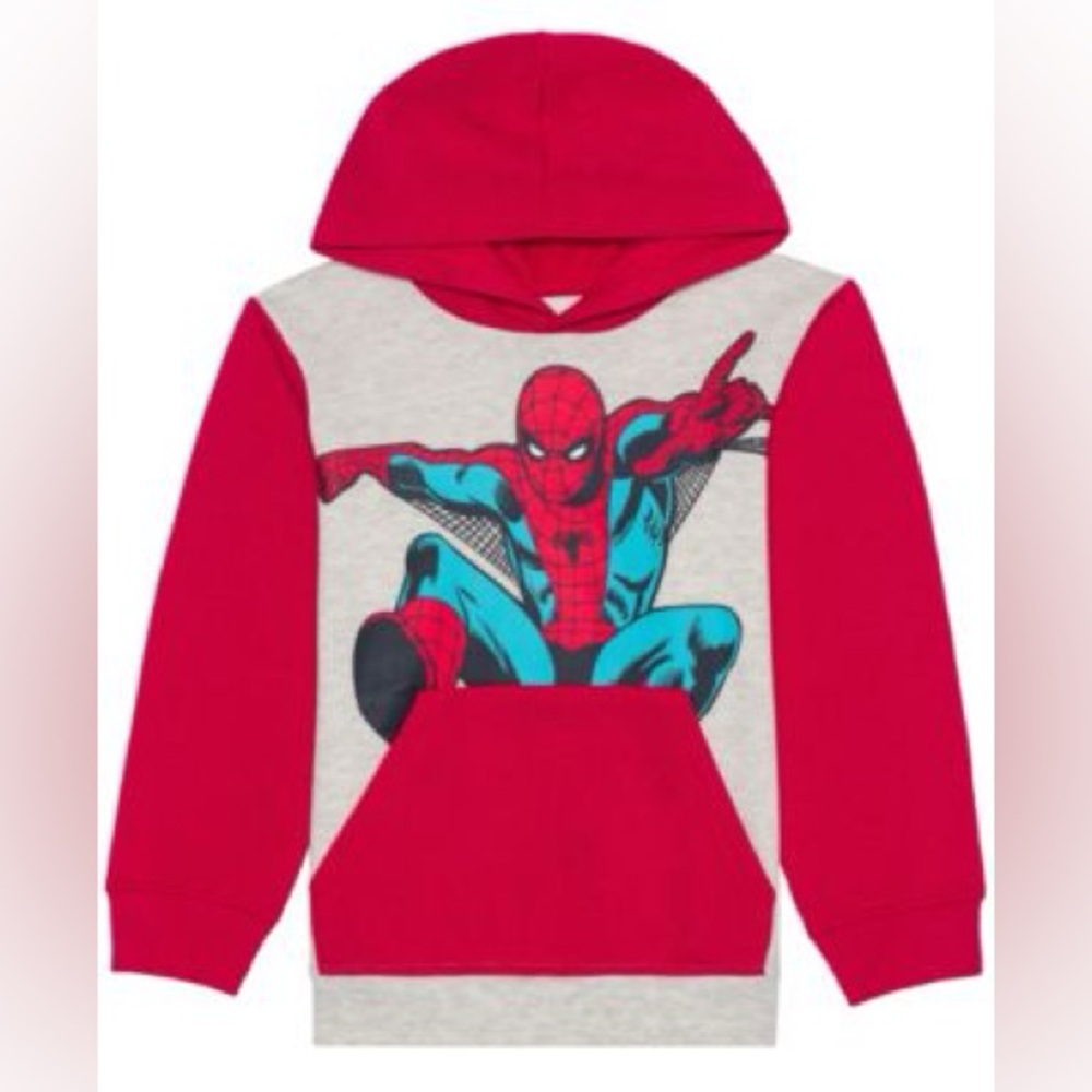 Marvel Red and Cream Hoodie with Bold Design